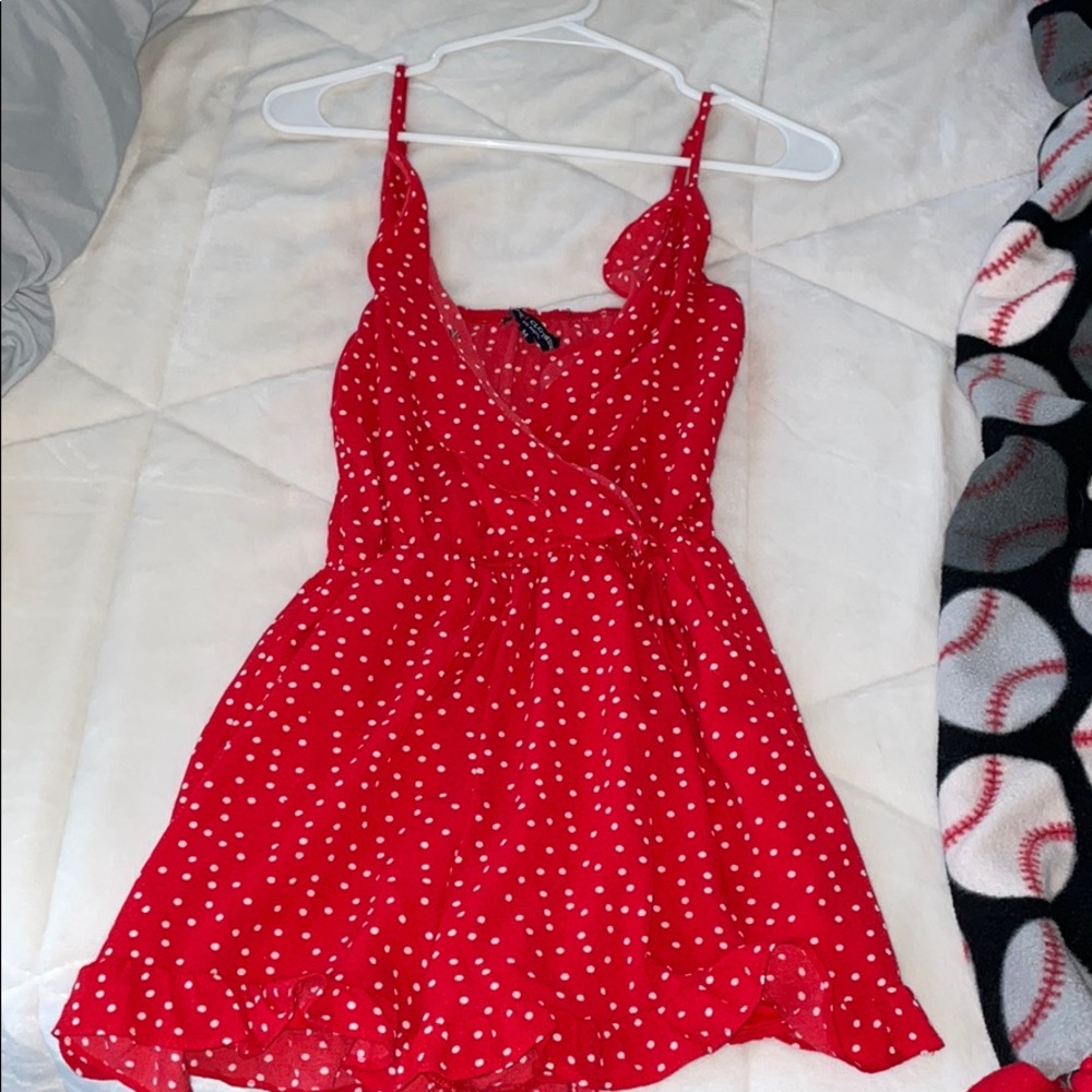 Red polkadot dress